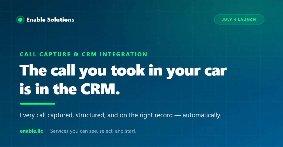 Call Capture and CRM Integration