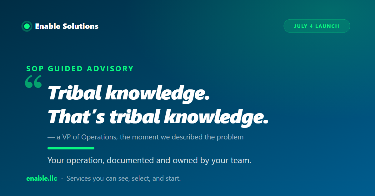 SOP Guided Advisory